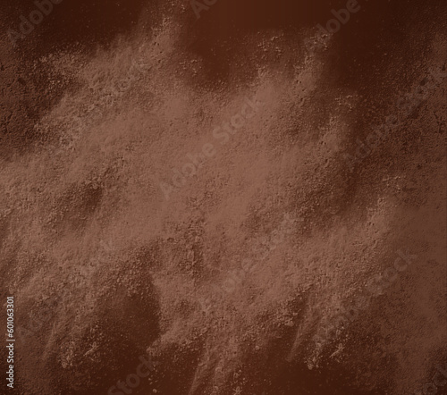 Powder explosion on brown background