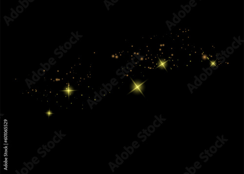 Wallpaper Mural Glowing light effect with many glitter particles isolated on transparent background. Vector starry cloud with dust. Torontodigital.ca
