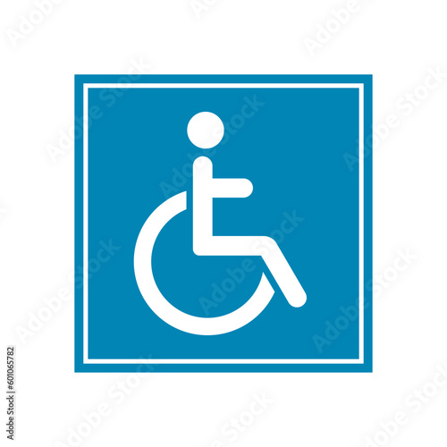 disabled handicap icon, man in a wheelchair