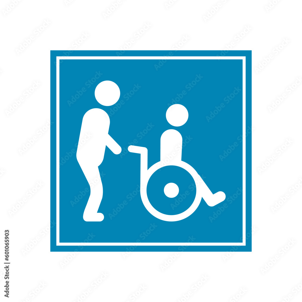 handicap flat icon, disabled people on wheelchair handicap flat icon, disabled people on wheelchair