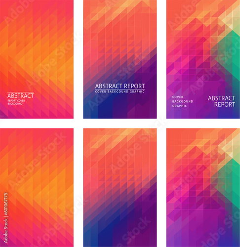 An abstract background pattern business presentation or flyer brochure design geometric texture set.