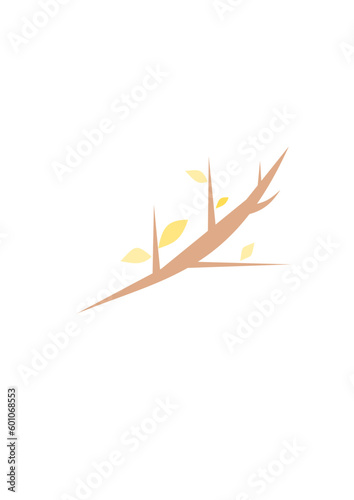 Decorative autumn tree branches vector illustration 