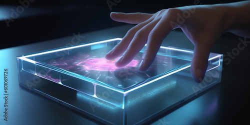Touch Hologram Display utilizes with generative AI technology