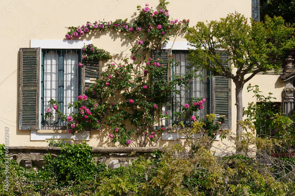 Obraz premium Historic house along Martesana canal at Milan