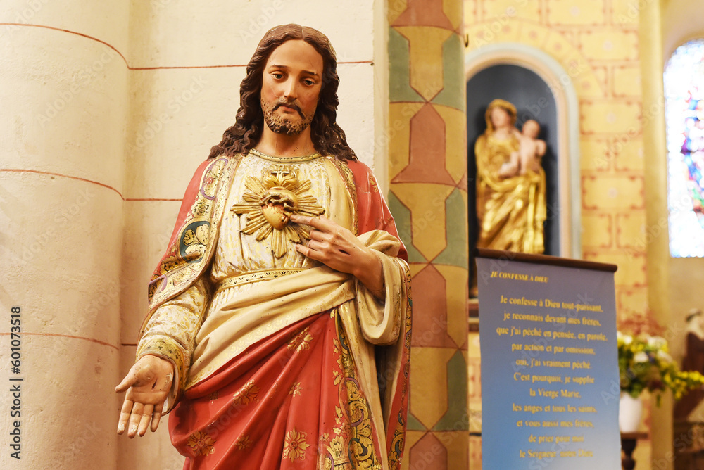 Naklejka premium statue religion christ église sacré