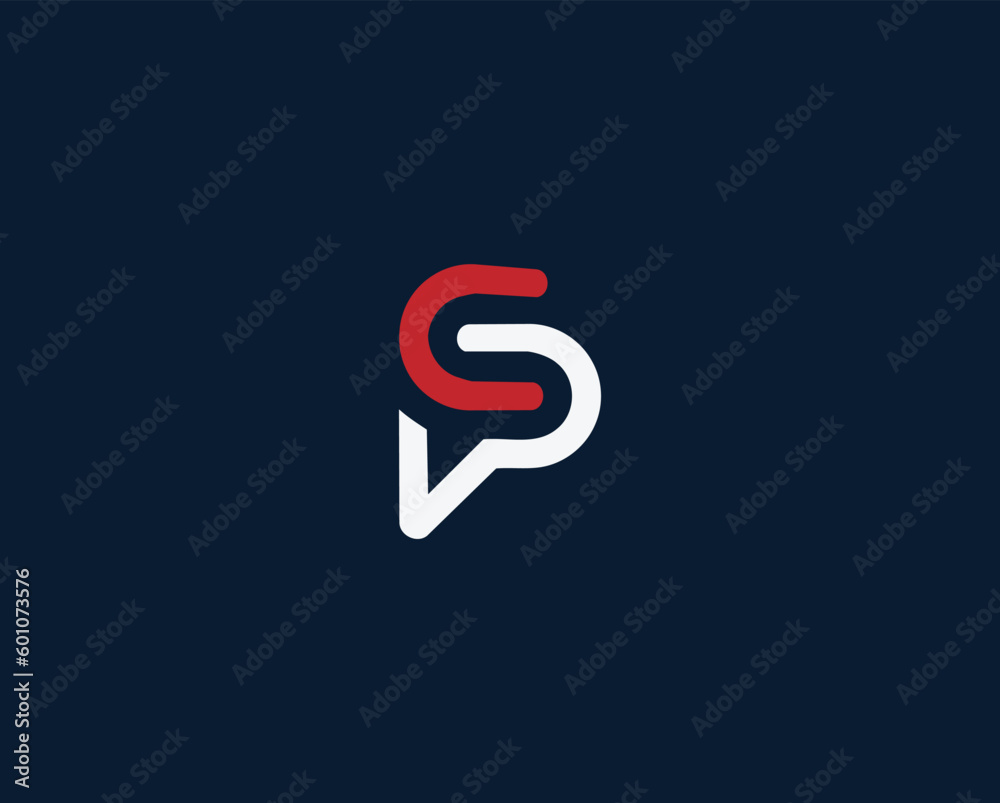 Creative letter CP logo design template Creative letter CP logo design template