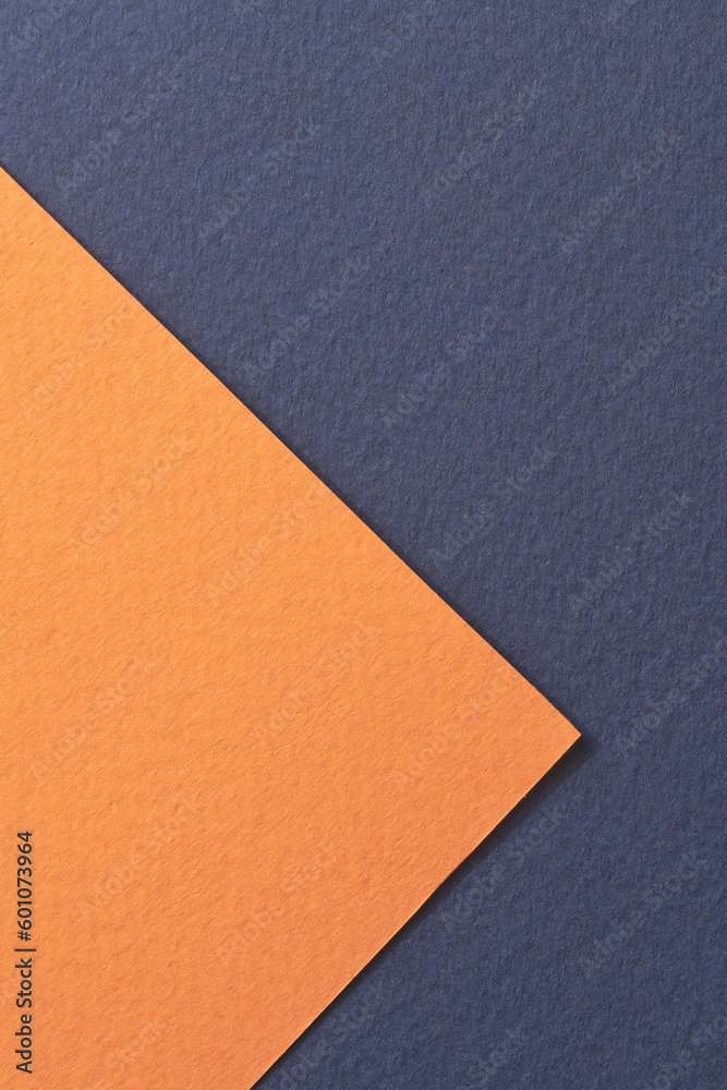 Rough kraft paper background, paper texture blue orange colors. Mockup with copy space for text Rough kraft paper background, paper texture blue orange colors. Mockup with copy space for text