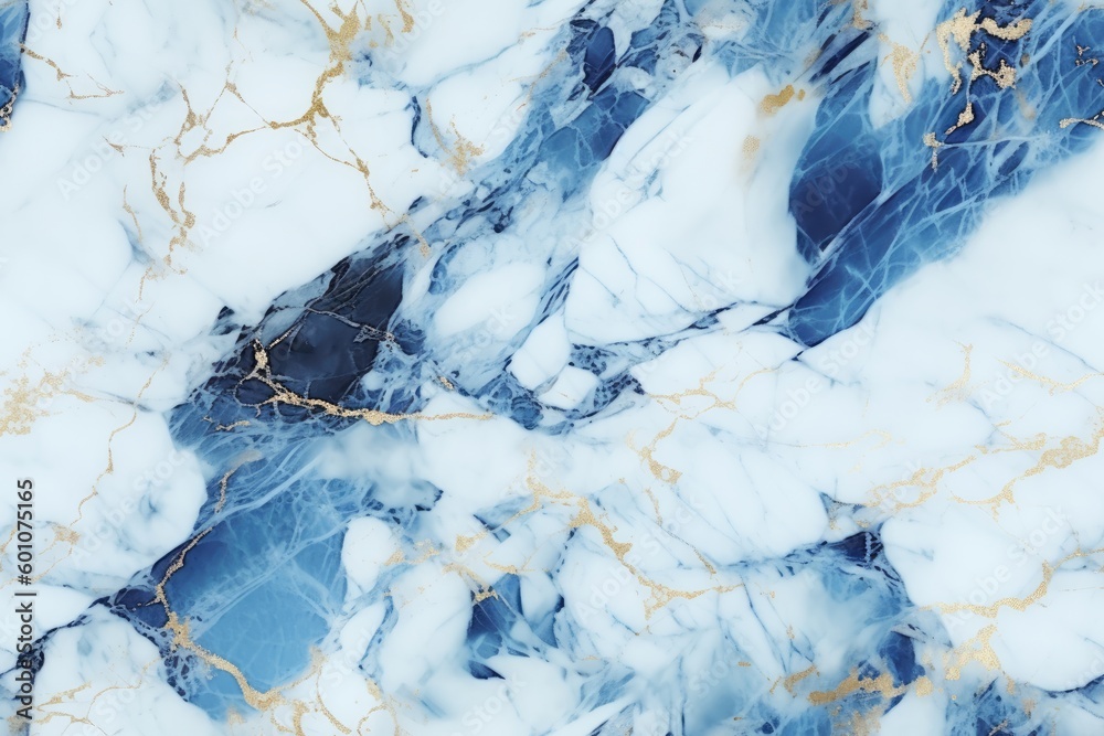 Blue Gold Seamless marble texture