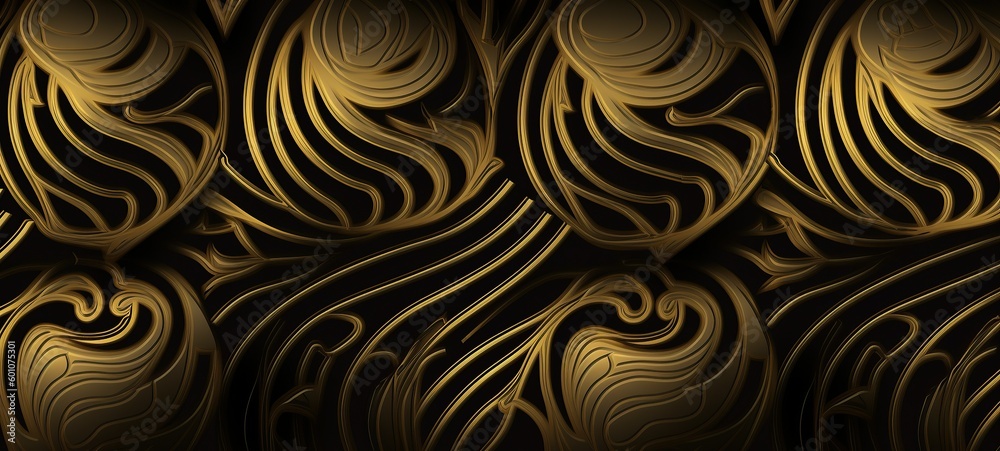 Golden pattern gradient lines design