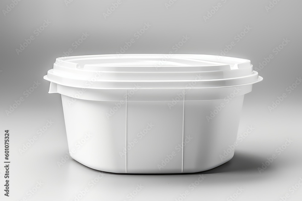white plastic container
