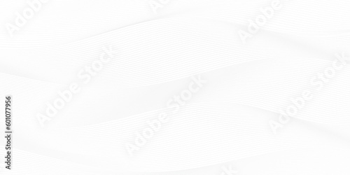 Abstract  white and gray color, modern design stripes background with geometric round shape, wavy pattern. Vector illustration.