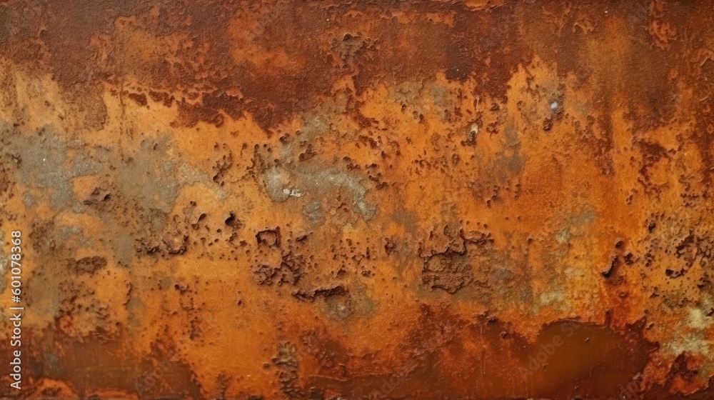 Rust background. Rusty texture. Old metal wall surface. Orange brown grunge background. Generative AI. Rust background. Rusty texture. Old metal wall surface. Orange brown grunge background. Generative AI.