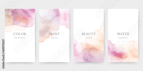 Watercolor abstraction of rose flower petals. Aesthetic abstract floral background for wedding, cosmetics or beauty concept	