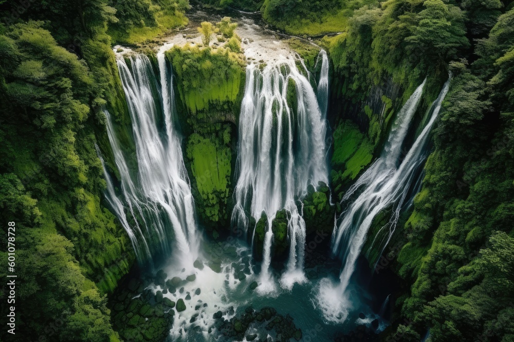 Naklejka premium waterfall in the forest