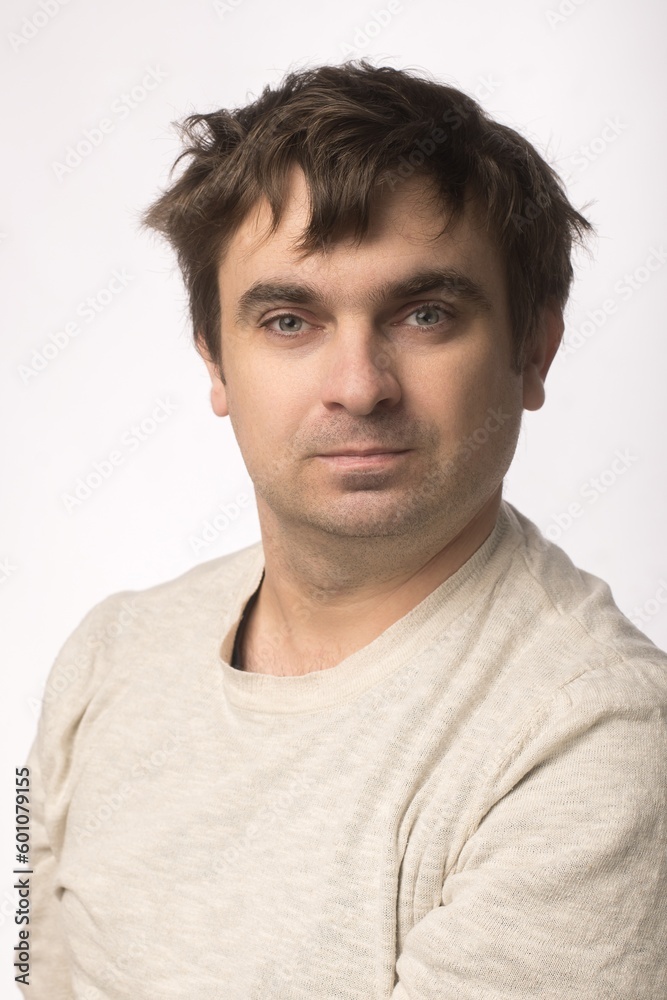 a man of European appearance. close-up portrait a man of European appearance. close-up portrait
