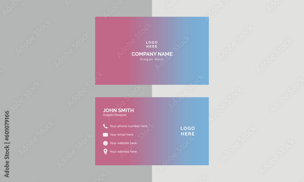 Modern Business Card - Creative and Clean Business Card Template.