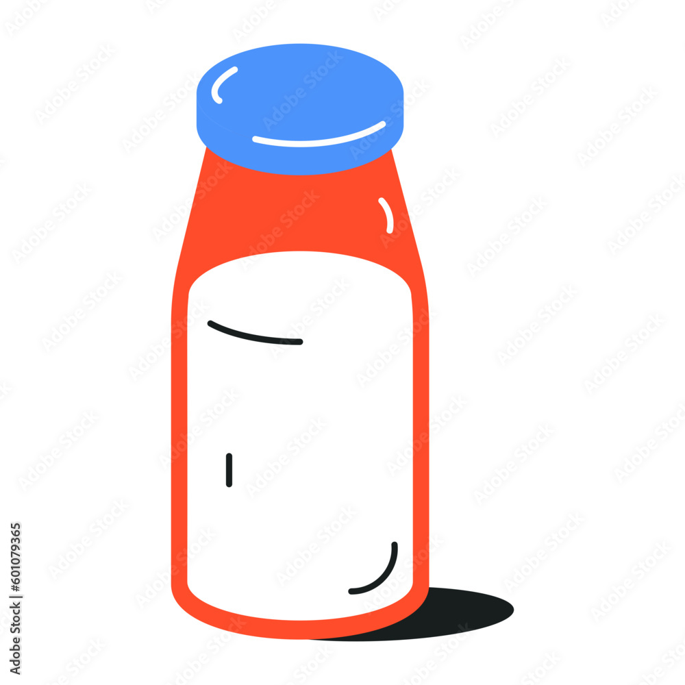 Milk can icon designed in colourful flat style Milk can icon designed in colourful flat style