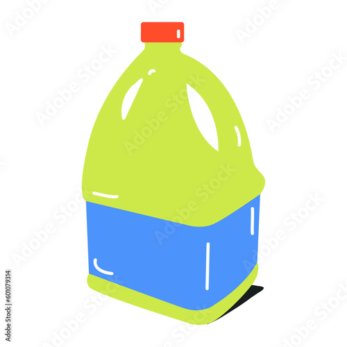 Milk can icon designed in colourful flat style 
