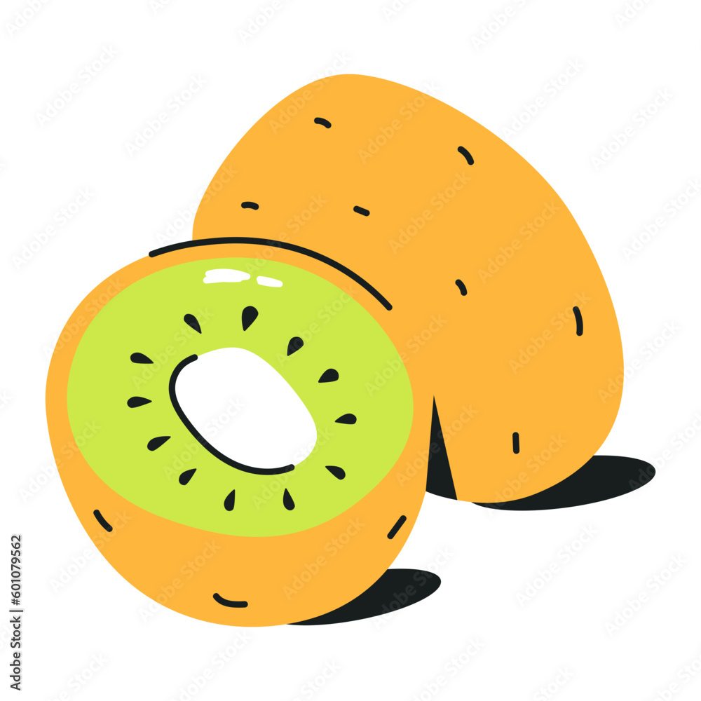Fototapeta premium Check out flat icon of kiwi fruit 