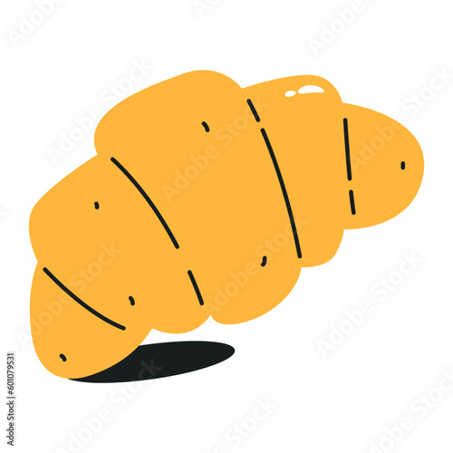 Get a glimpse of croissant flat icon 