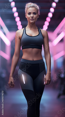 fitness instructor, fictional person made with generative ai