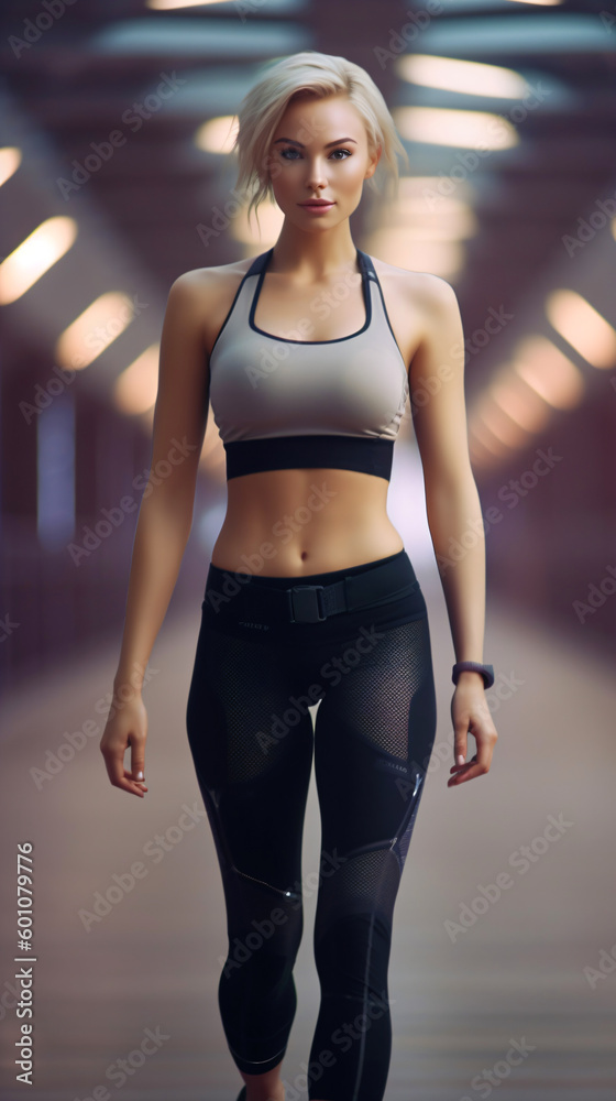 hot yoga teacher, fictional person made with generative ai