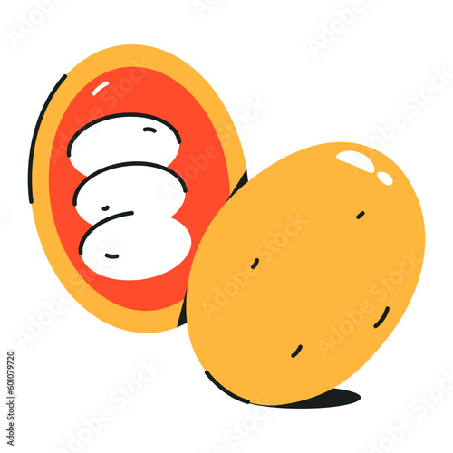 Attractive flat icon of sponge cake  