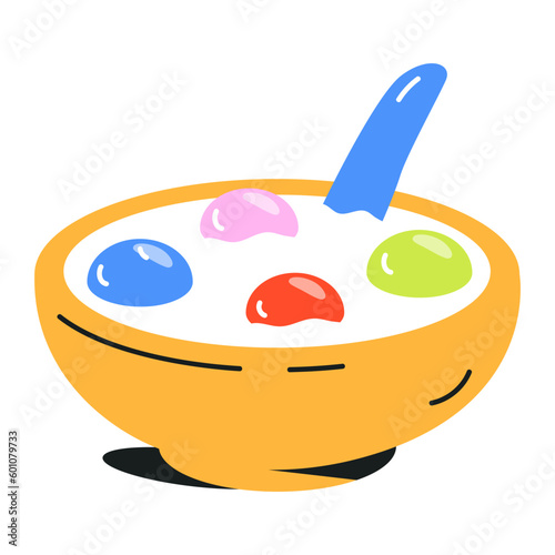 Attractive flat icon of sweet balls 