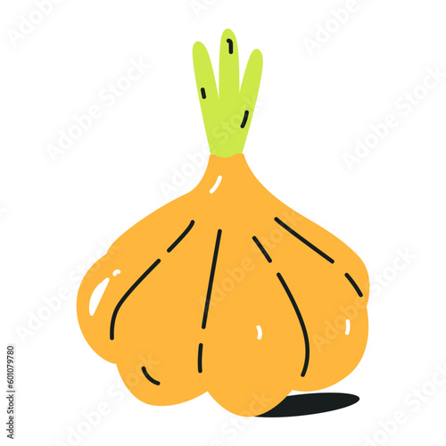 Download garlic flat icon design 