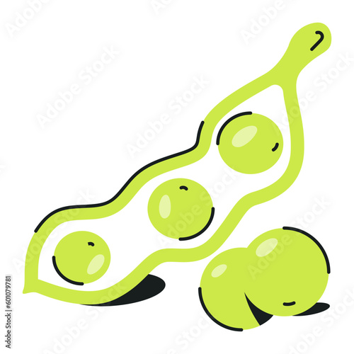 Modern flat icon design of peas  