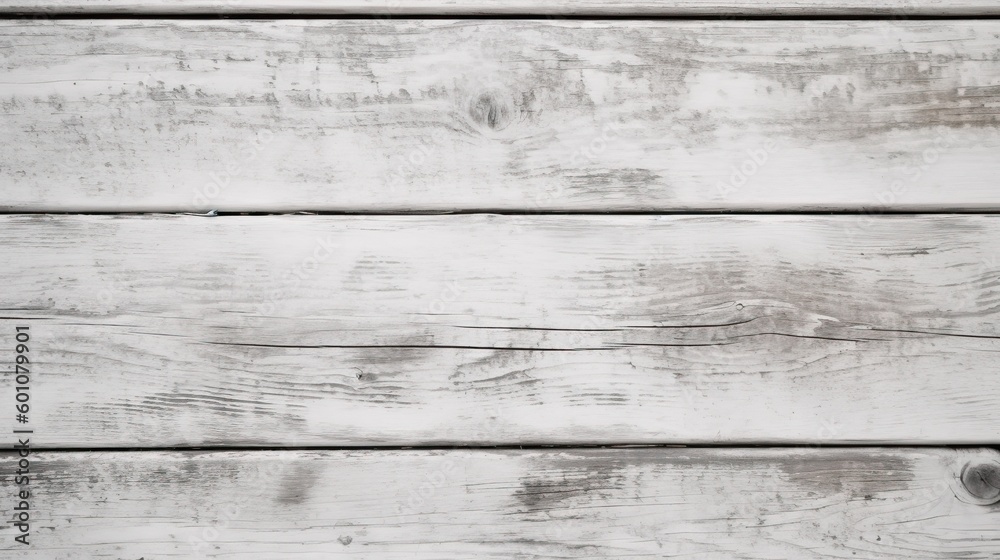 White rustic background. Old rough wooden fence surface. Generative AI. White rustic background. Old rough wooden fence surface. Generative AI.