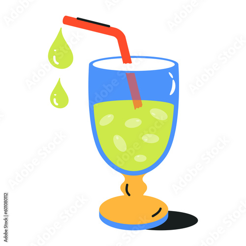 Pack of Drinks Flat Icons 

