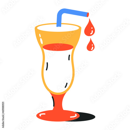 Pack of Drinks Flat Icons 

