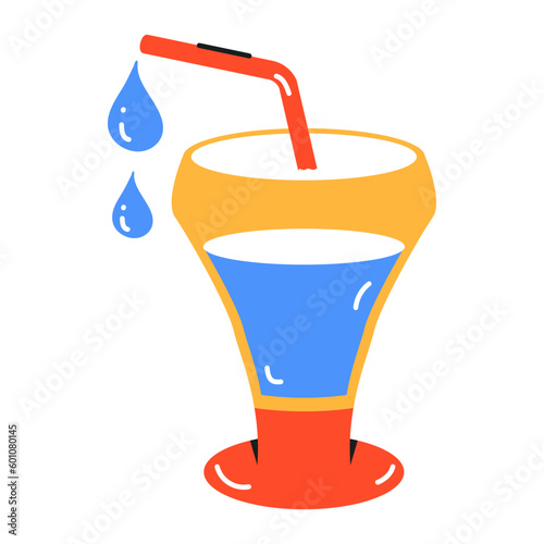 Pack of Drinks Flat Icons 

