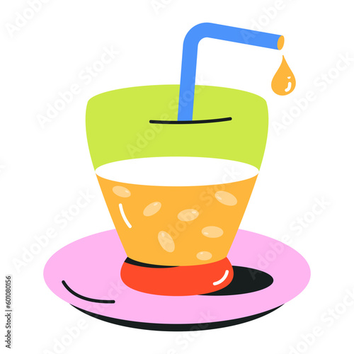 Pack of Drinks Flat Icons 

