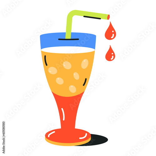 Pack of Drinks Flat Icons 

