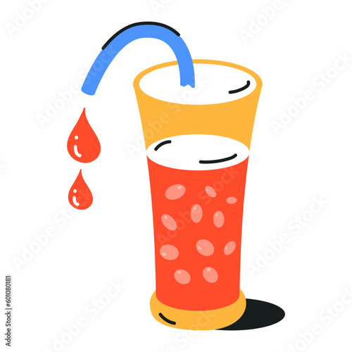 Pack of Drinks Flat Icons 

