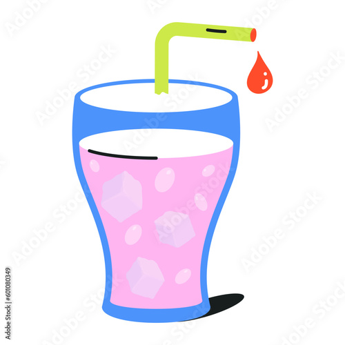 Flat icon design of mixed drink 