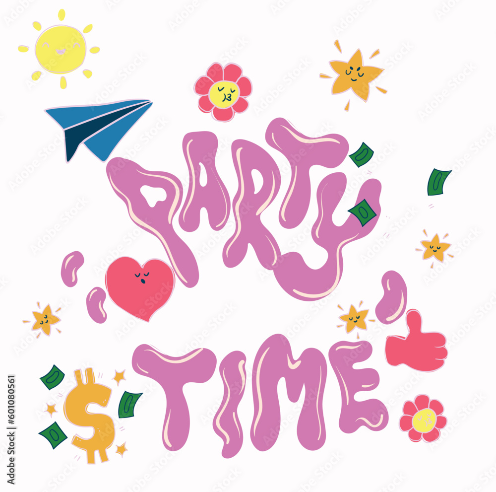 vector graphic design for t-shirt, cute slogan, positive letter
