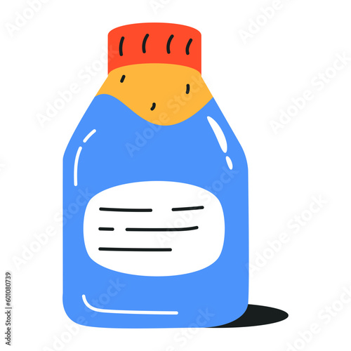 Check flat icon of milk box 