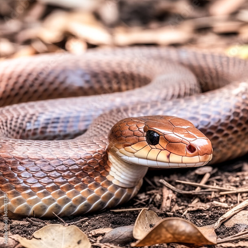 The Eastern Brown Snake was generated using generative AI - generative ai © Exuberation 
