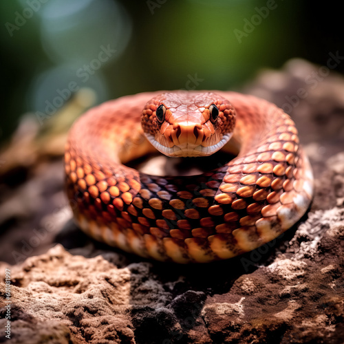 The Common death adder image was generated using generative AI - generative ai photo