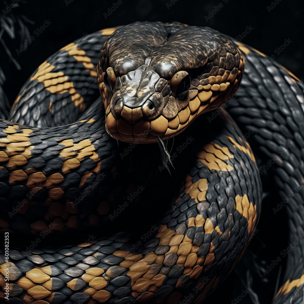 A png image was generated by a combination of a tiger and a snake - generative ai A png image was generated by a combination of a tiger and a snake - generative ai