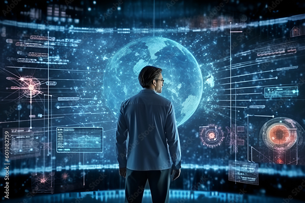 person typing on a virtual screen person typing on a virtual screen