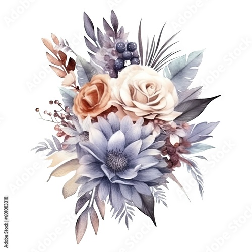 watercolor of a wedding bouquet