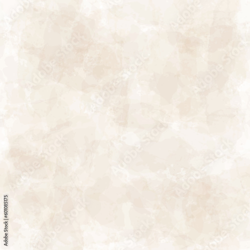 Beige watercolor seamless vector pattern. Distressed texture background.