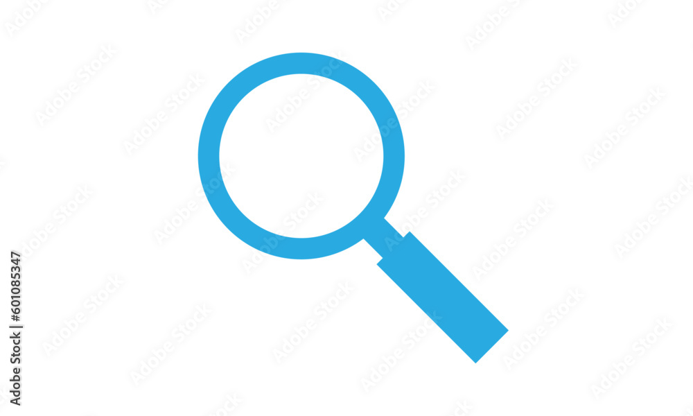 Magnifying Glass Glyph Vector Icon, Symbol or Logo.
