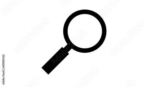 Magnifying Glass Glyph Vector Icon, Symbol or Logo.