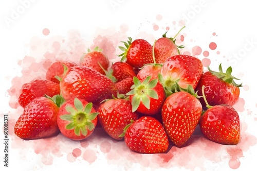 ripe and juicy strawberries- Ai