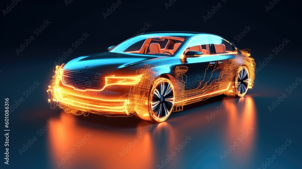 Generative AI illustration of an automobile